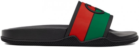 Gucci 黑色 Interlocking G 拖鞋 - 655265-JFA00