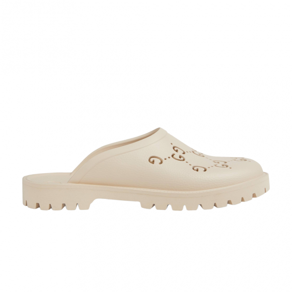 Gucci Slip On Sandal 'Cut Out Monogram - Mystic White' - 655517-JFB00-9022