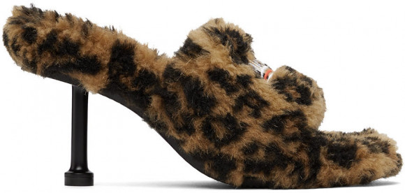 Balenciaga Tan Furry Mule Sandals - 656632-W2F11