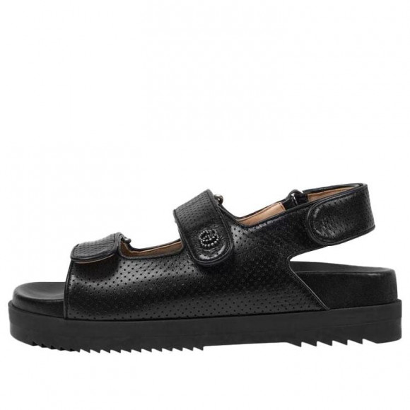 (WMNS) GUCCI Double g Black Sandals - 658813-C9D10-1000
