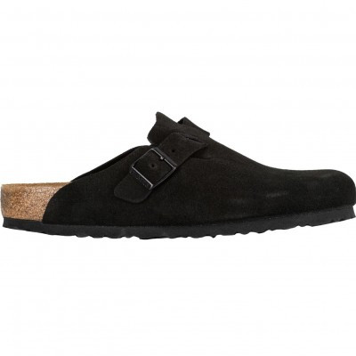 Birkenstock Boston Suede Leather Soft Footbed Black - 660471