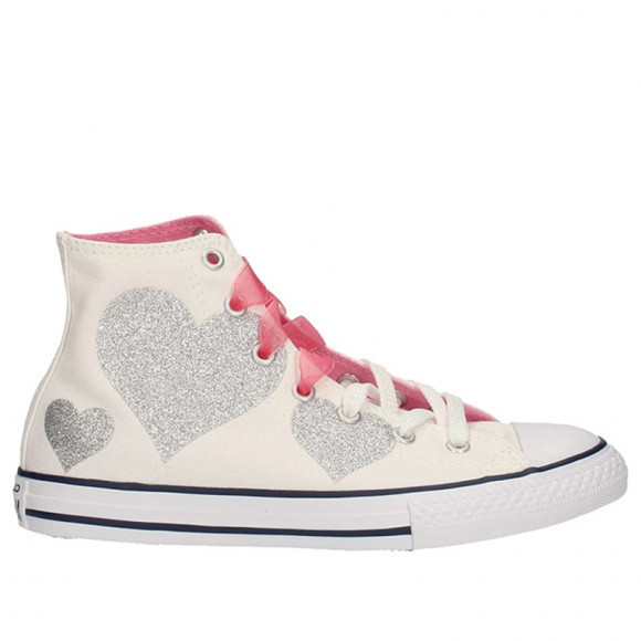 Converse Womens Chuck Taylor All Star Hi Silver Heart Canvas Shoes/Sneakers 660971C - 660971C