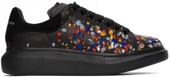 Alexander McQueen Black & Multicolor Embroidered Oversized Sneakers - 662649WHZP3