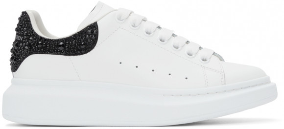 Alexander McQueen White & Black Embellished Oversized Sneakers - 662654WIA4U