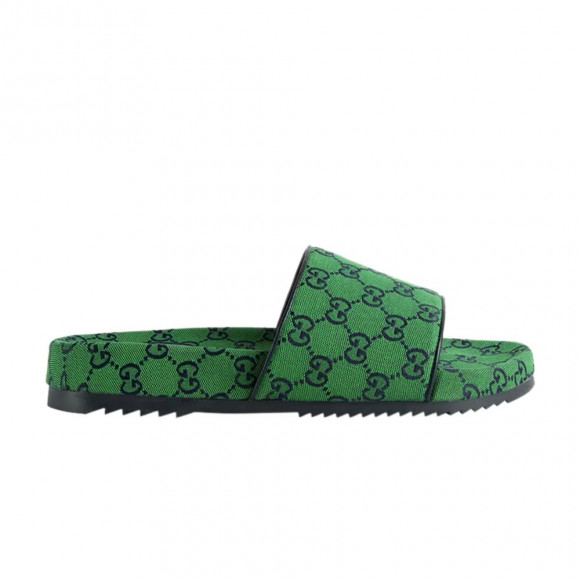 Gucci GG Canvas Slide Sandal 'Green Monogram' | Men's Size 7.5 - 663660-9SFVO-3360