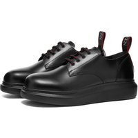 Alexander McQueen Men's Webbing Logo Derby Sneakers in Black/Red/White - 667909WHX5U-1037