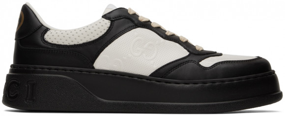 Gucci Black & White Embossed Sneakers - 669582-AAA4T