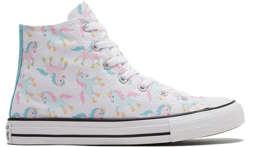 Converse Chuck Taylor All Star High GS 'Unicons' White/Multi/White Canvas Shoes/Sneakers 669816F - 669816F
