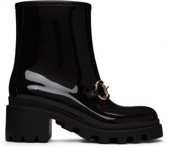 Gucci Black Trip Horsebit Ankle Boots - 670407-JCCP0