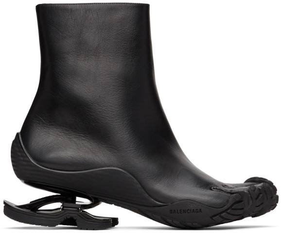 Balenciaga Black Leather Toe Boots - 672430-WBCR1-1000