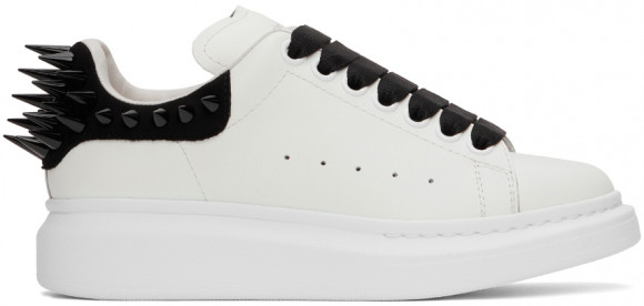 Alexander McQueen White & Black Spike Oversized Sneakers - 676706WIAFL
