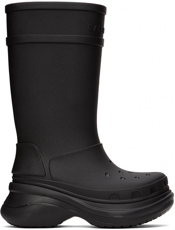 Balenciaga Black Crocs Edition Rubber Boots - 677388-W1S8E