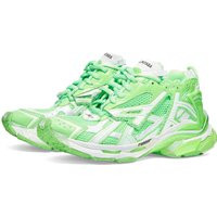 Balenciaga Men's Runner Sneakers in Fluo Green/White - 677403-W3RBM-3590