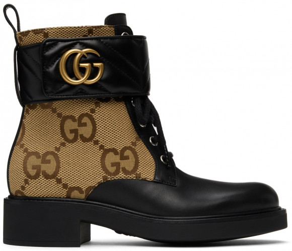Gucci Black Marmont Double G Boots - 678984-17K40