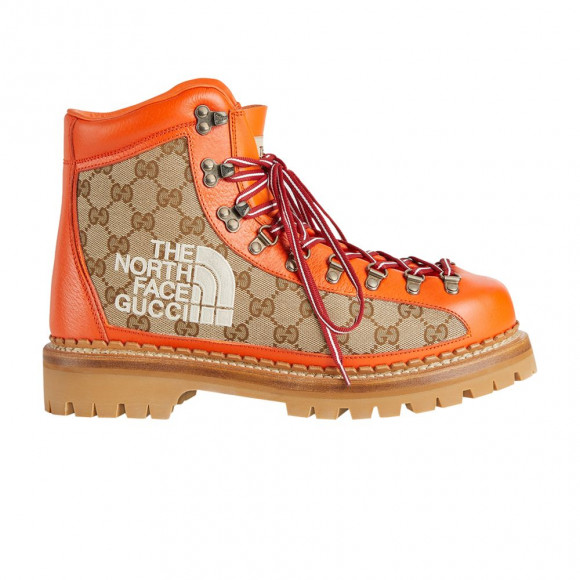 The North Face x Gucci Lace Up Boot 'Beige Orange Monogram' - 679914-18A40-7570