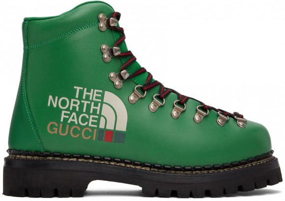 Gucci 绿色 The North Face 联名踝靴 - 679926-17U10
