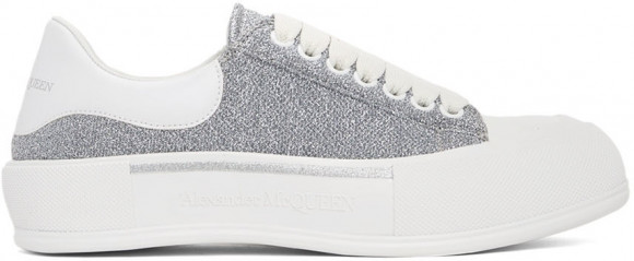 Alexander McQueen Silver Deck Lace-Up Plimsoll Sneakers - 682409W4RU1