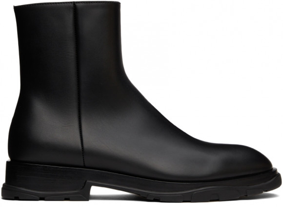 Alexander McQueen Black Swilly Zip-Up Boots - 682816WHFLE