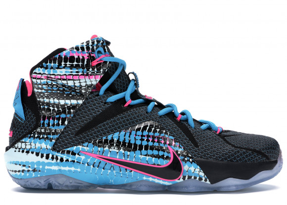 Nike LeBron 12 '23 Chromosomes' Black/Pink Pow/Blue Lagoon/Black 684593-006