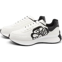 Alexander McQueen Men's Vintage Runner Sneakers in White/Black - 691342WIC95-9061