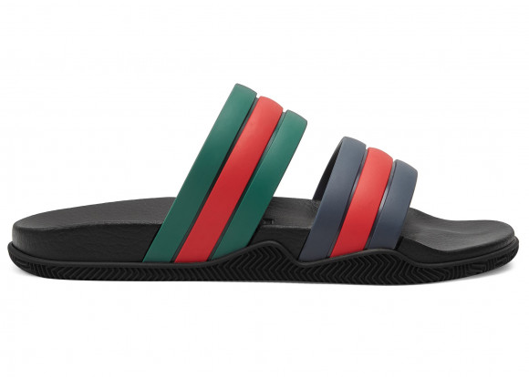 Gucci Men's Agrado GRG Rubber Slide in Black - 692381-J8710-8499