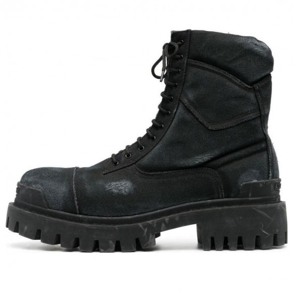 個人装備 BALENCIAGA combat strike Boots Balenciaga Combat Strike Boots 'Washed Black Cotton'