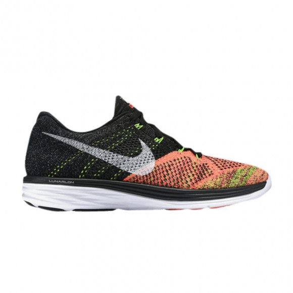 Nike Wmns Flyknit Lunar 3 'Black Hot Lava' | Women's Size 5.5 - 698182-007