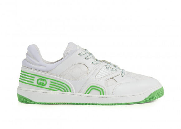 Gucci Basket Low White Demetra Green - 698785-2SHG0-9089