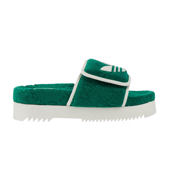 Adidas x Gucci Wmns GG Platform Sandal 'Green Cotton Sponge' - 702398-UU010-3171