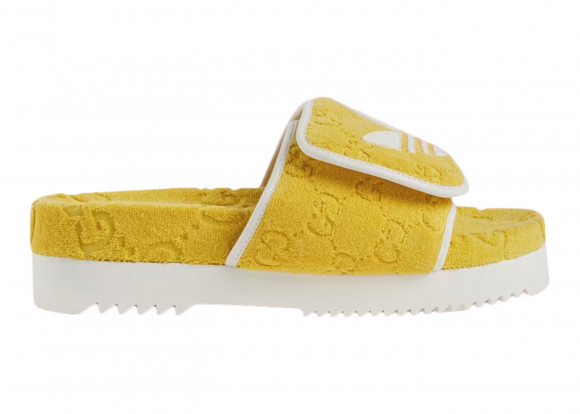 adidas x Gucci GG Platform Sandal Yellow Cotton - 702412UU0107171