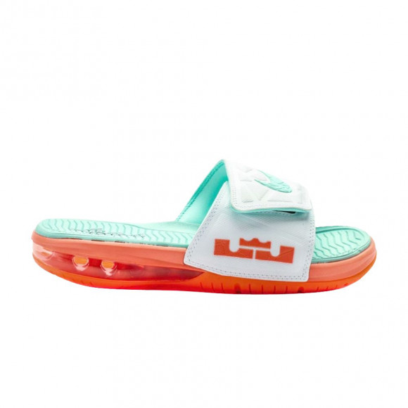 Nike Air LeBron Slide 4 Elite 'Bleached Turquoise Crimson' | Orange | Men's Size 14 - 705483-361
