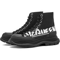 Alexander McQueen Women's Treadslick Boot Sneakers in Black/White - 708752W4RQ2-1006