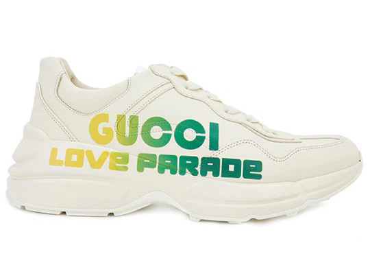 Gucci Princetown Rhyton Love Parade Beige Yellow Green - 708796-DRW00-9522