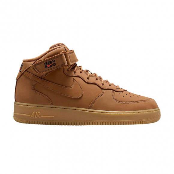 Nike Air Force 1 Mid 07 Premium 'Flax Gum Yellow Black Flax' | Brown | Men's Size 6 - 715889-201