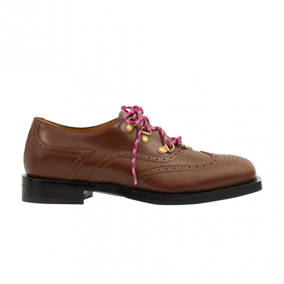 Gucci Brogue Detail Lace Up 'Brown' | Men's Size 9 - 719761-0GQ00-2144