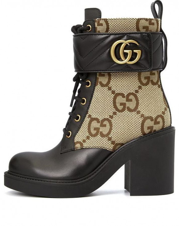 (WMNS) Gucci Boot with Double G 'Camel Ebony' - 719849-AABD0-1183
