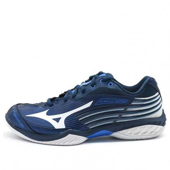 Mizuno Unisex Wave Claw 2 Badminton Shoes Blue/White Marathon Running Shoes 71GA211301 - 71GA211301