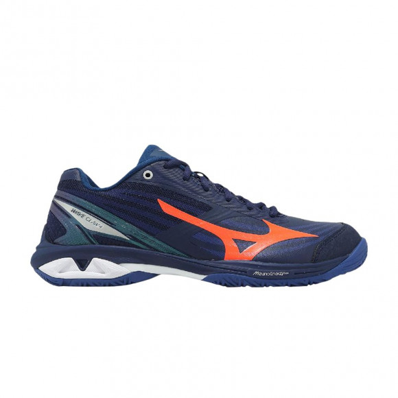Mizuno Wave Claw 4 Wide 'Navy Orange' | Blue | Men's Size 8 - 71GA264312