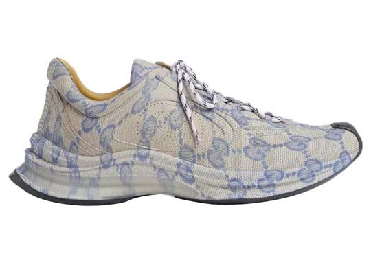 Gucci Run Sneaker 'Beige Blue Monogram' - 721116-AABEB-4060