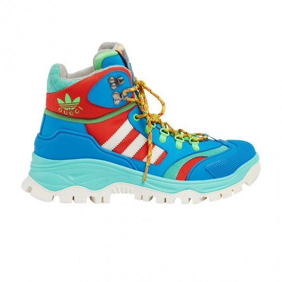 Adidas x Gucci Lace Up Boot 'Blue Red' | Men's Size 7 - 721392-FAAXA-7541