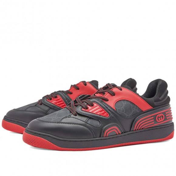 Gucci Basket Low Sneaker Black/Red - 724004-FAA1U-1158