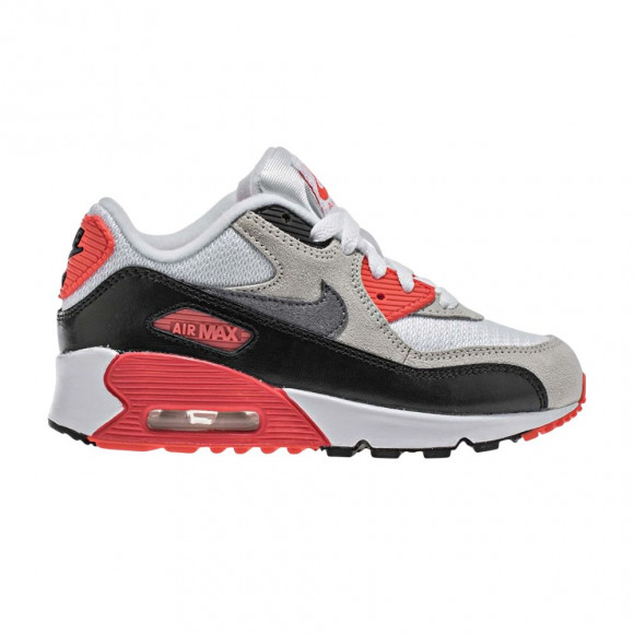 Nike Air Max 90 Premium Mesh PS 'Infrared' | White | Kid's Size 3 - 724883-100