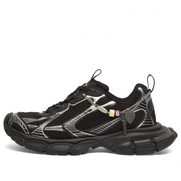 Balenciaga Men's 3XL Charm Sneaker in Black/Silver - 734734-W3XCN-1000
