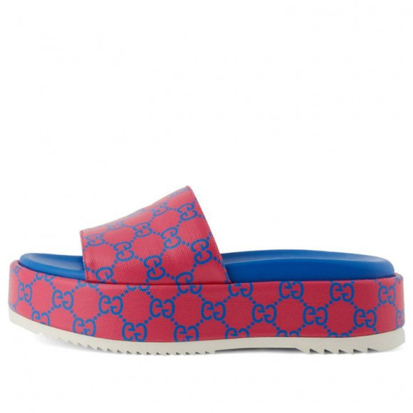 (WMNS) Gucci Platform Slide Sandal 'Jumbo GG -Fuchsia Blue' - 734913-FABJF-5614