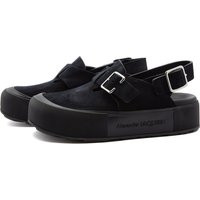 Alexander McQueen Men's Suede Slip On Sandal in Black - 735803WHXK5-1081
