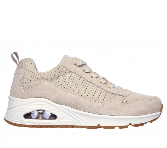 Skechers Women's Uno - Two For The Show Sneaker in Natural - 73672