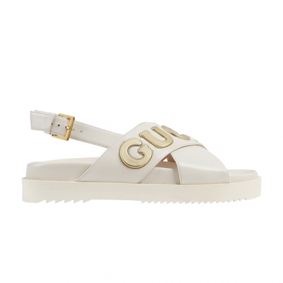 Gucci Wmns Sandal 'White Metallic Gold' - 738691-AAB3K-9267