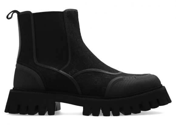 Gucci GG Ankle Boot 'Black Canvas' - 739777-FAB5I-1000