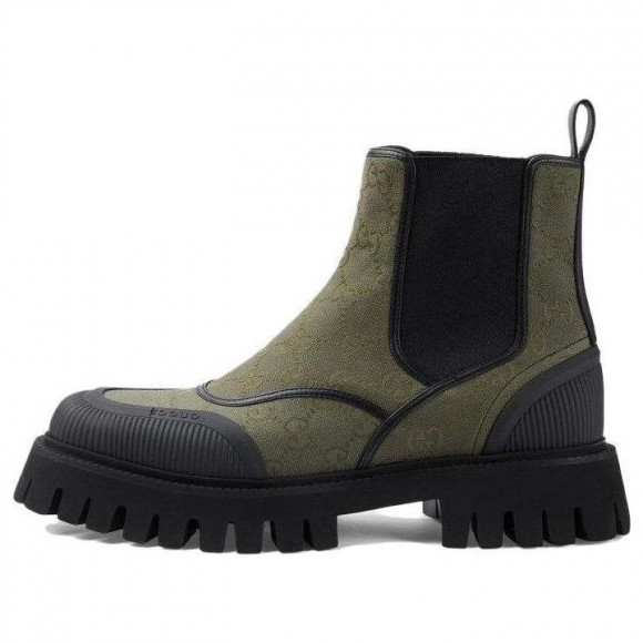 Gucci GG Ankle Boots 'Black Olive' - 739777-FAB5I-8748