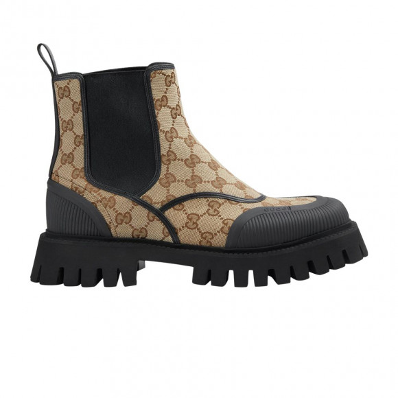 Gucci GG Ankle Boot 'Beige Ebony' | Cream | Men's Size 8 - 739777-FABSQ-9751